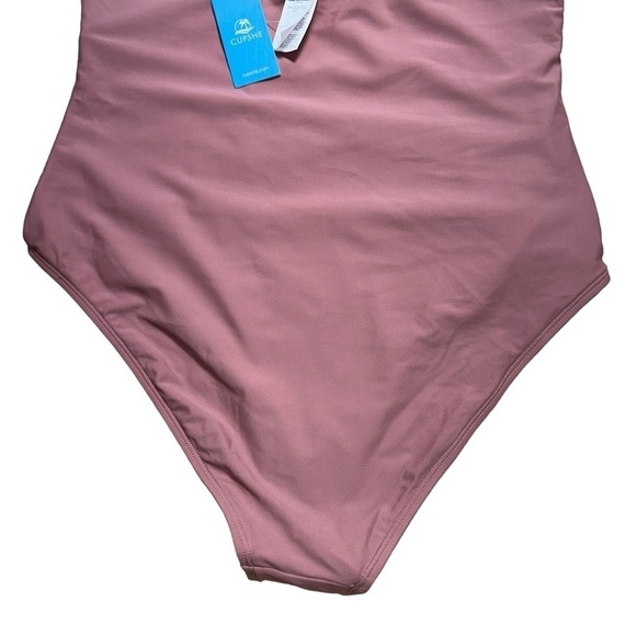Cupshe Bianca Dusty Pink Ruffled Halter One Piece Swimsuit Women’s US L - Picture 6 of 7